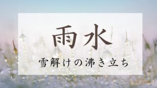 2025年雨水のスピリチュアルな過ごし方【雪解けの沸き立ち】